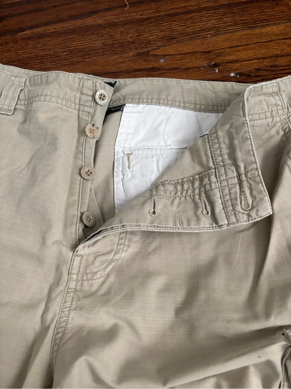 J. Crew Men's Light Beige Cargo Shorts Size 34
